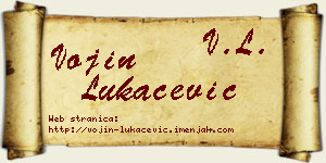 Vojin Lukačević vizit kartica
